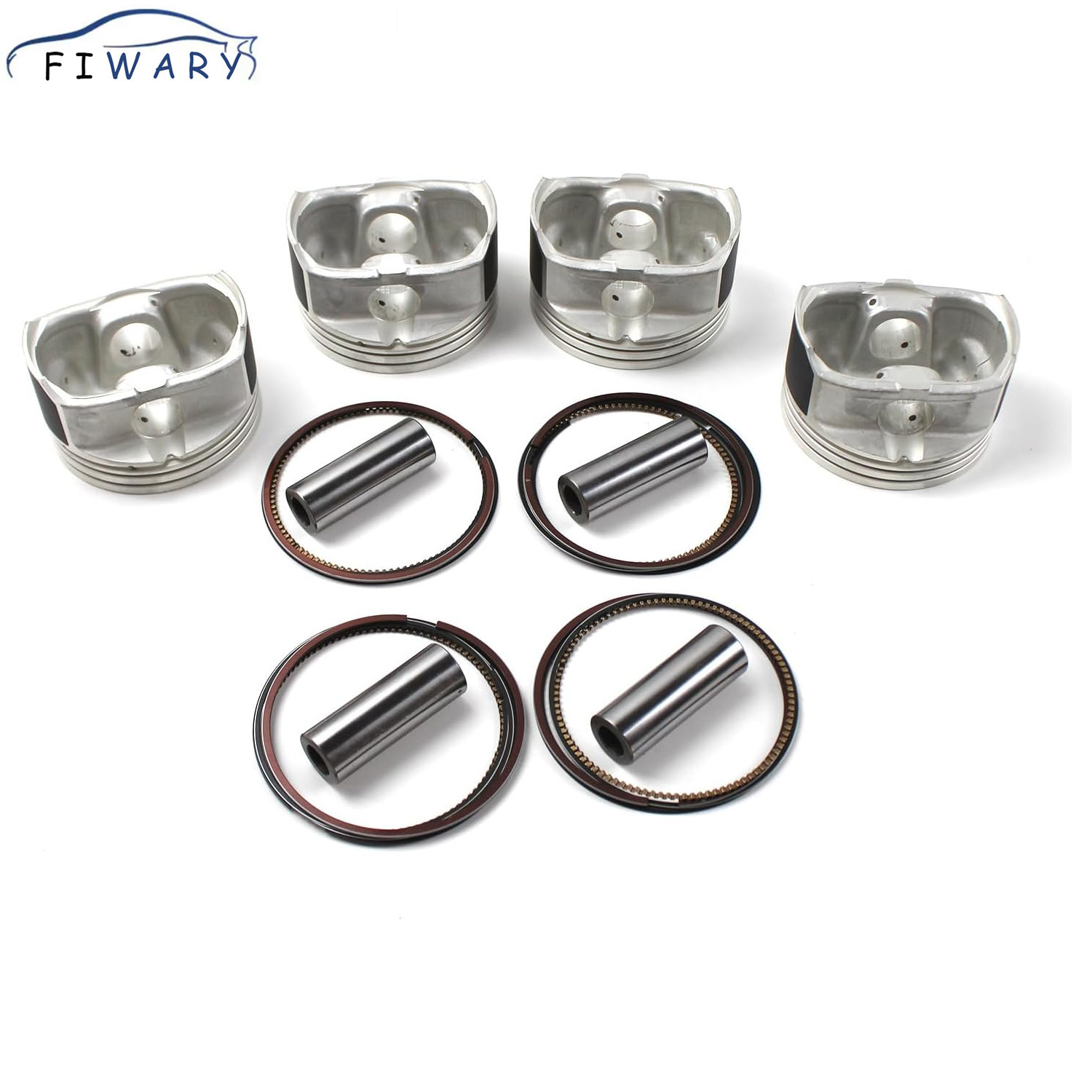 FIWARY 4pcs 23410-2G200 Engine Pistons Rings Set Compatible with 2007-2019 Hyundai Kia Sonata Sorento G4KE 2.4L