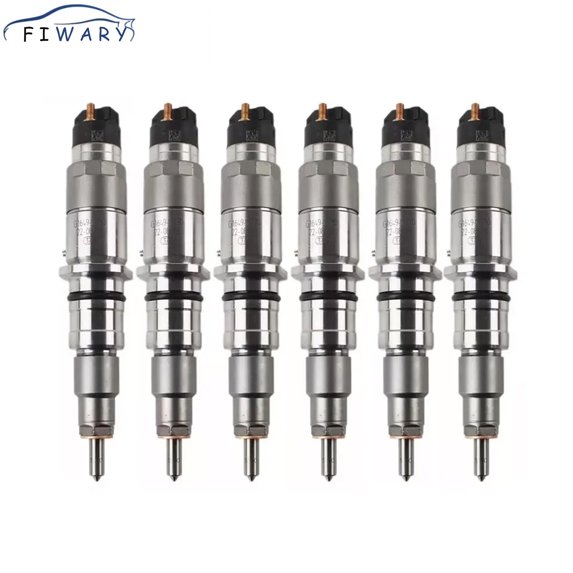 FIWARY 6 pcs Common Rail Injectors For Komatsu 200-8 Hyundai HL770-7A Cummins NJ 0445120231