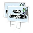 thumbnail image 1 of WE FIX COMPUTERS 2 Pack Of 12" x 16" Yard Sign & Stake outdoor plastic window | Advertise Your Business | Stake Included Image On Front Only | Made in The USA, 1 of 3