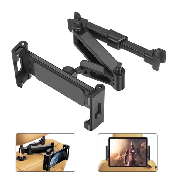 FIXPARTS Car Headrest Tablet Holder,Car Holder Back Seat,360° Rotation,for 4.7–12.9″ Device