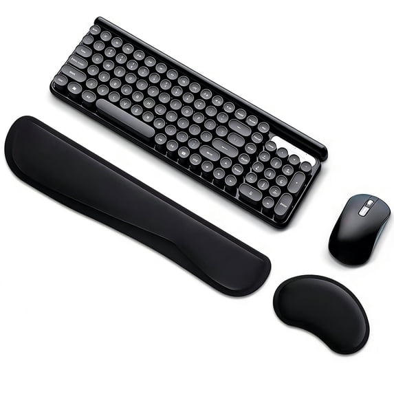 FIXPARTS Keyboard Wrist Rest Pad & Mouse,Memory Foam Wrist Rest for Computer Keyboard,2 Piece,Black