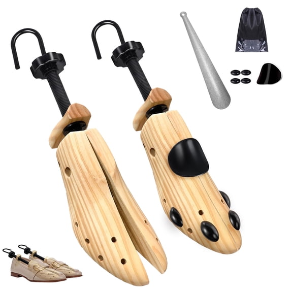 FIXPARTS Wooden Shoe Stretcher,4-Way Shoe Expander Widener,Shoe Tree Wide feet for Women & Men,Pair