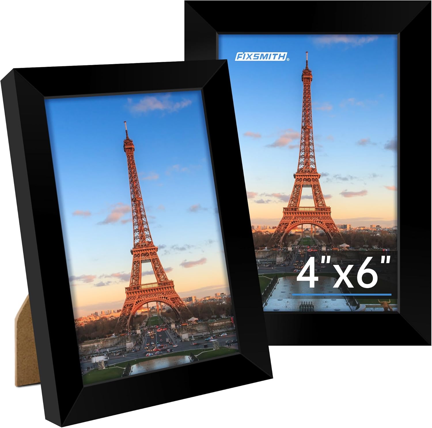 Fixsmith Frame FIXSMITH 4x6 Picture Frame, Black Photo Frames with HD Plexiglass for ...