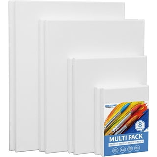 PHOENIX 18 Pack Canvases for Painting - 4x4,5x5,6x6,8x8,10x10,12x12 Inch, 8  Oz Triple Primed 100% Cotton Flat Canvas Boards White Blank Canvas Panels