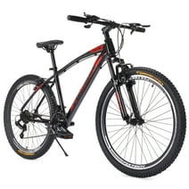 FIXTECH 26'' Mountain Bike, Shimano 21 Speed MTB Bicycle for Adults, Black
