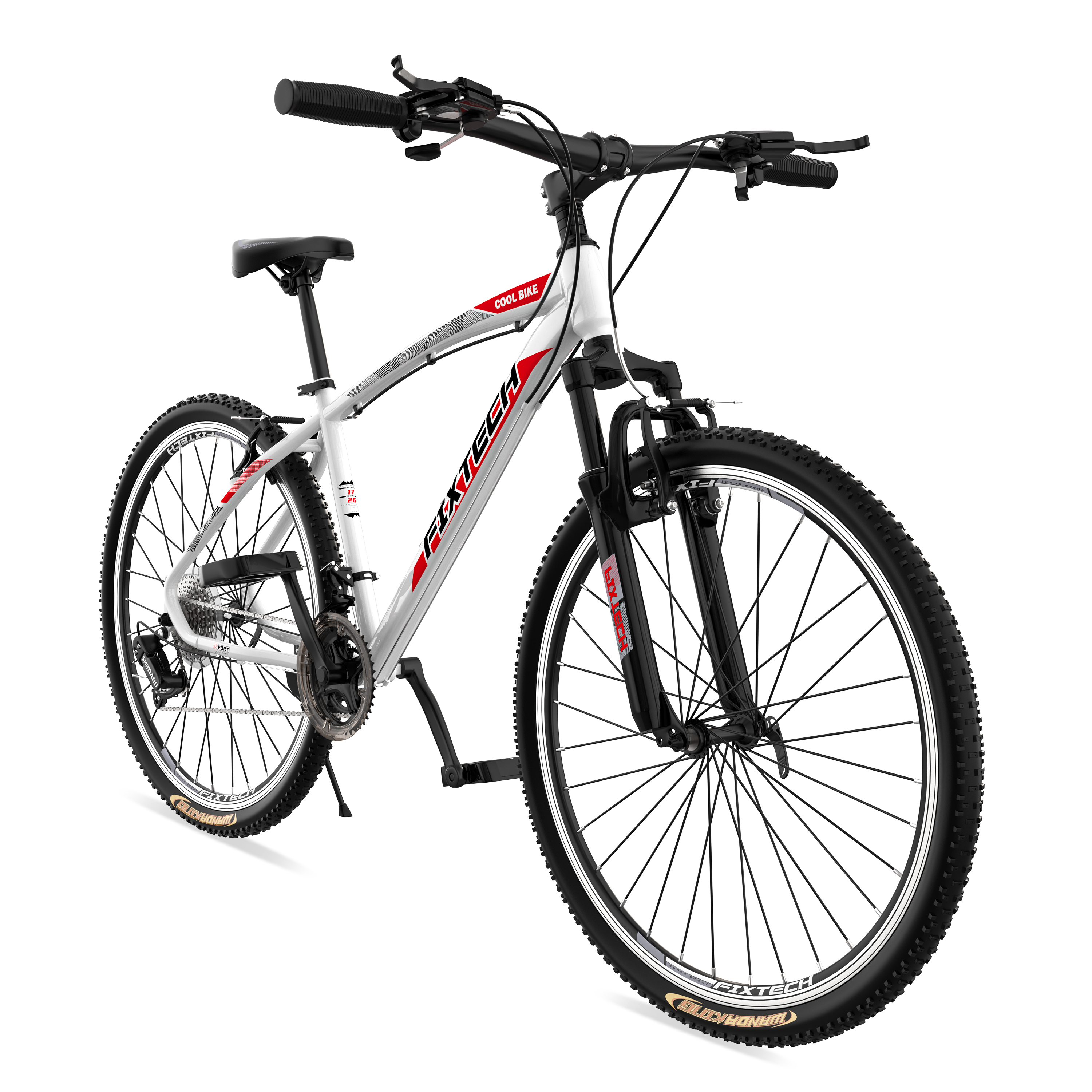 FIXTECH 26'' Mountain Bike, Shimano 21 Speed MTB Bicycle for Adults