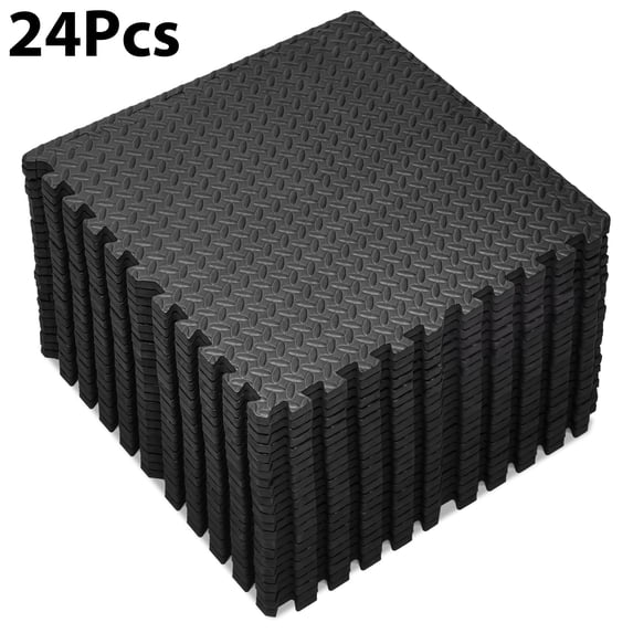 FIXTECH Puzzle Exercise Mat, EVA Interlocking Foam Floor Tiles For Home ...