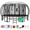 thumbnail image 1 of FIZITI 16FT Trampoline with Basketball Hoop,Enclosure Net,Sprinkler,Light,Socks,Ladder for 7-8 Kids and Adult,2000LBS Pumpkin Outdoor Heavy Duty Recreational Backyard Trampoline, 1 of 14