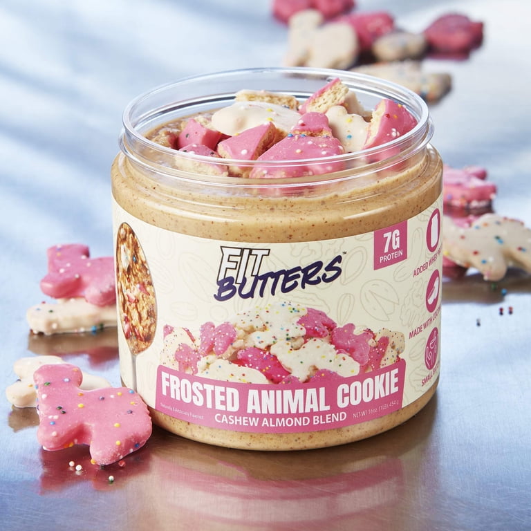 小物 tfastandbutter FIt Butters Frosted Animal Cookie Cashew Almond Butter - Walmart.com