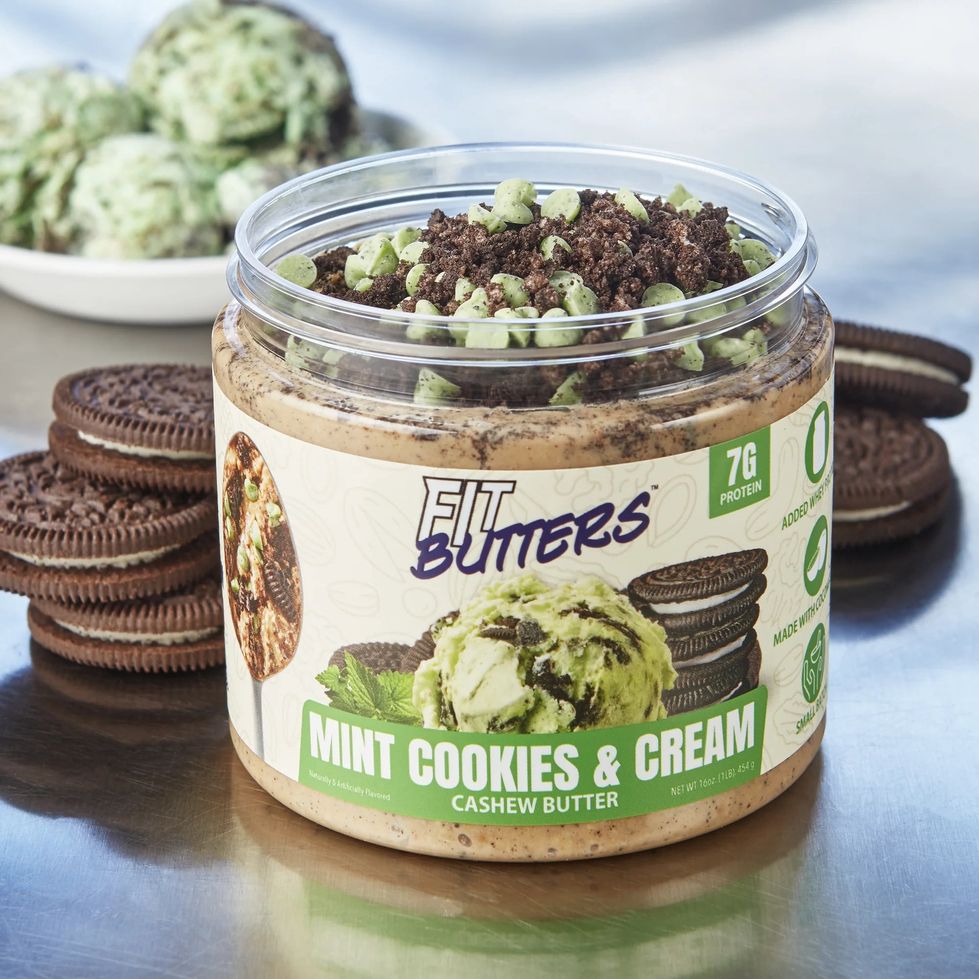 Butter【Cream Ver.】 FIt Butters Mint Cookies and Cream Cashew Butter - Walmart.com