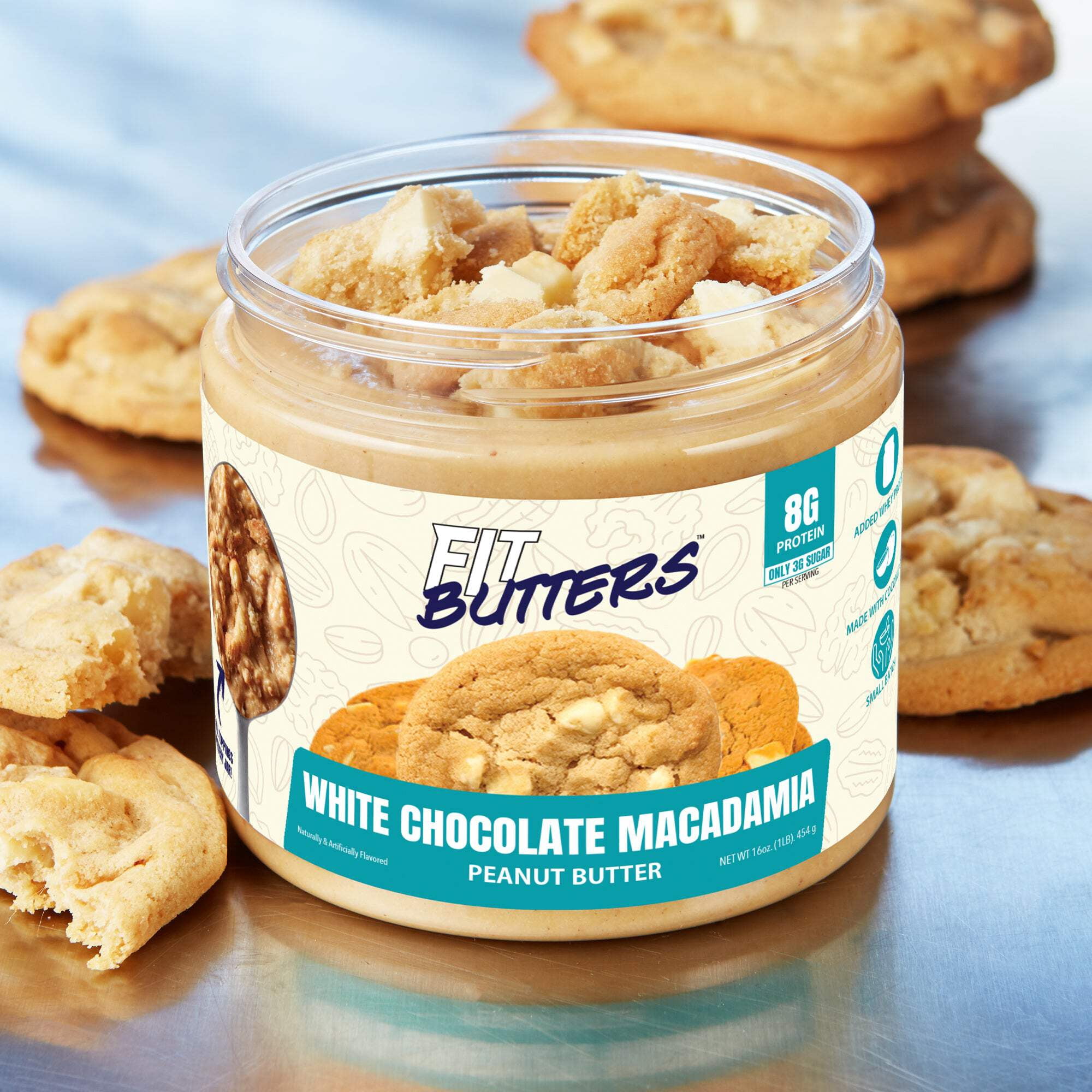FIt Butters White Chocolate Macadamia Peanut Butter, crunchy