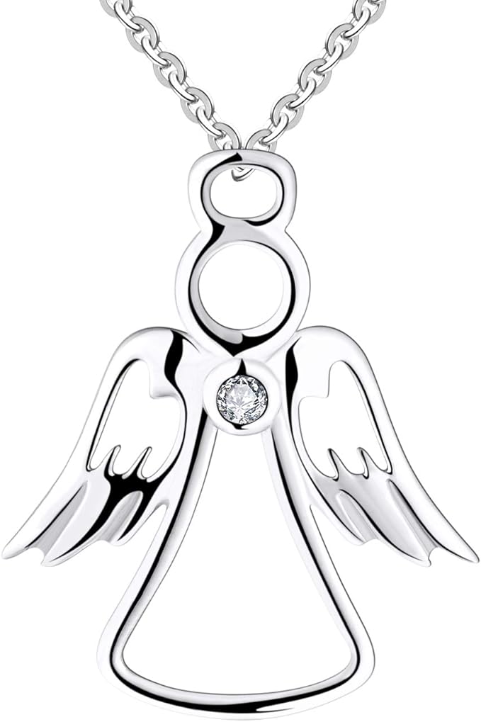 Yesbay Women Angel A Piece Of My Heart Has Wings Letter Pendant