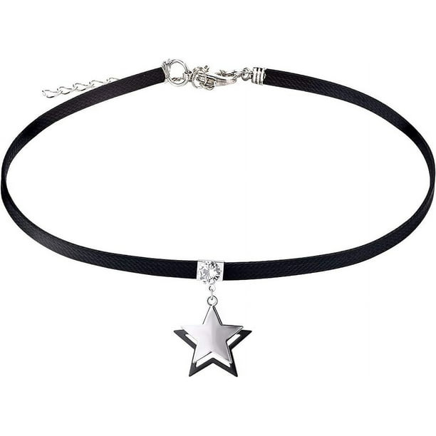 FJ Black Leather Choker Necklaces for Women Choker Classic Tattoo