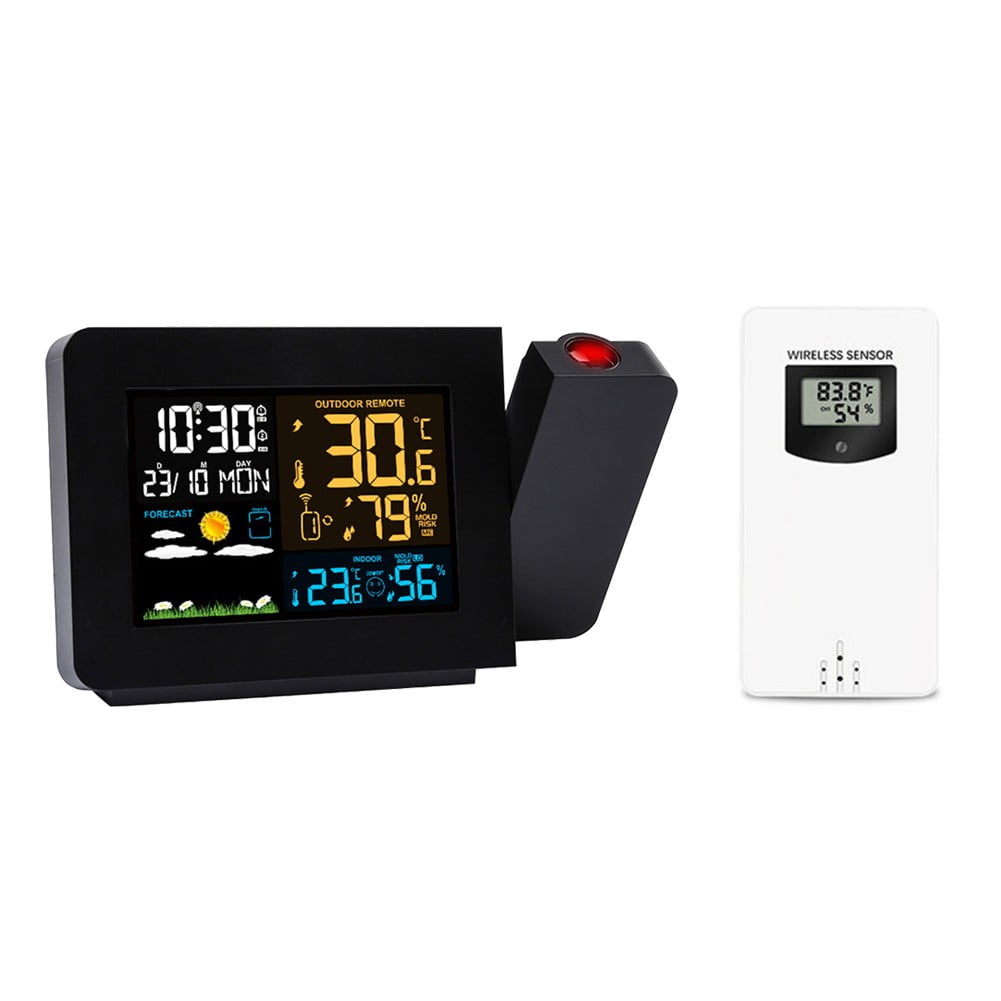 Fj3391 Digital Weather Station Clock Projector Temperature And Time