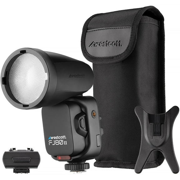 Westcott FJ80 II M 80Ws Universal Touchscreen TTL Speedlight Flash with Adapter for Sony Cameras