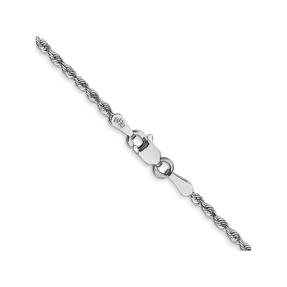 FJC Finejewelers 10 kt White Gold Bright Cut Quadruple Rope Chain Lobster Clasp 26 Inches x 1.85 mm