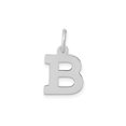 thumbnail image 1 of FJC Finejewelers 10 kt White Gold Small Block Initial B Charm 18 mm x 10 mm, 1 of 4