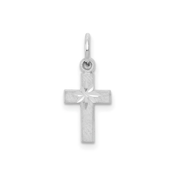 FJC Finejewelers 10 kt White Gold Themed Cross Charm 20 mm