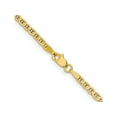thumbnail image 1 of FJC Finejewelers 10 kt Yellow Gold 2.4mm Flat Anchor Chain Anklet 9 Inches x 2 mm, 1 of 6