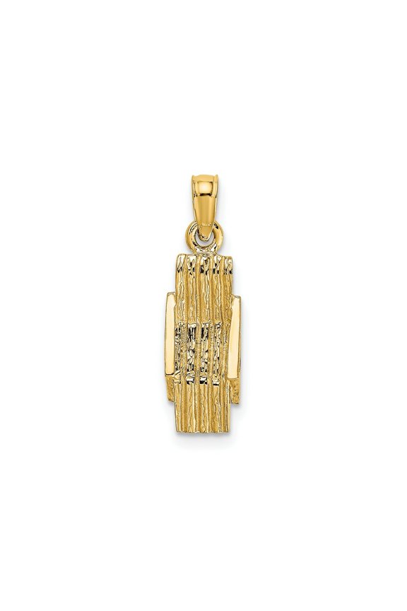 FJC Finejewelers 10 kt Yellow Gold 3-D Lounge Beach Chair Charm 14 x 6 mm