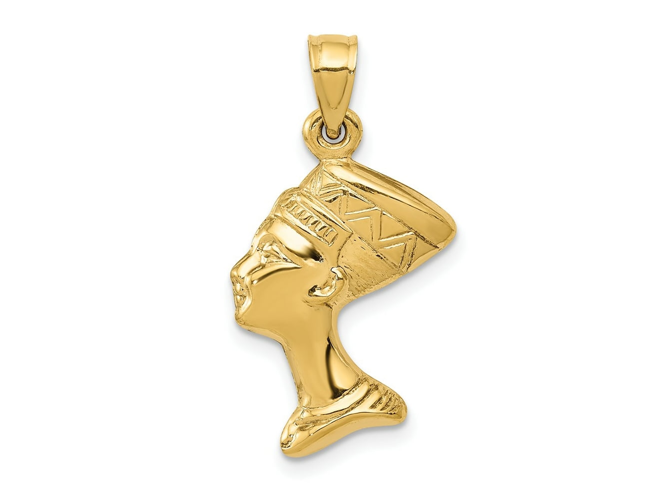FJC Finejewelers 10 kt Yellow Gold 3-D Nefertiti Charm 26 x 14 mm