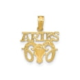 thumbnail image 1 of FJC Finejewelers 10 kt Yellow Gold ARIES Zodiac Charm 17 x 13 mm, 1 of 6