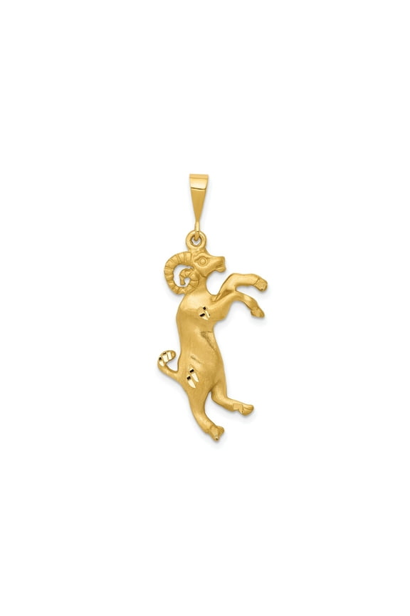 FJC Finejewelers 10 kt Yellow Gold Aries Zodiac Charm 40 x 10 mm