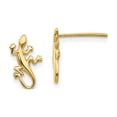 thumbnail image 1 of FJC Finejewelers 10 kt Yellow Gold Button Polished Gecko Post Earrings 12 mm x 8 mm, 1 of 6