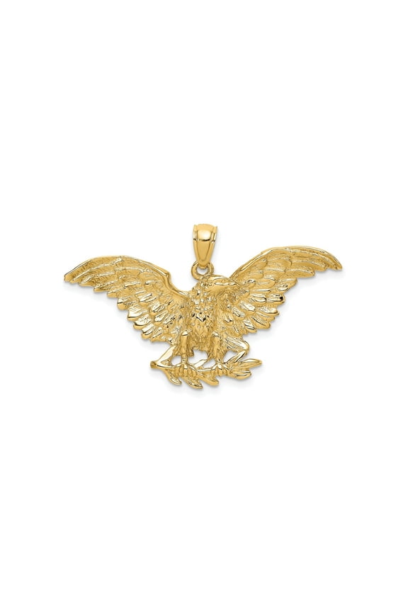FJC Finejewelers 10 kt Yellow Gold Eagle with Wings Spread Charm 28 x 41 mm