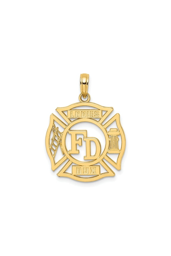 FJC Finejewelers 10 kt Yellow Gold FD LADIES AUX in Shield Charm 20 x 20 mm