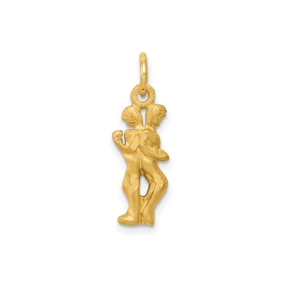 FJC Finejewelers 10 kt Yellow Gold Gemini Zodiac Charm 20 x 6 mm