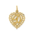 thumbnail image 1 of FJC Finejewelers 10 kt Yellow Gold Initial D Charm 23 x 15 mm, 1 of 6