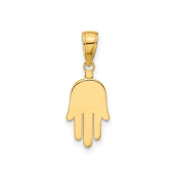FJC Finejewelers 10 kt Yellow Gold Large Solid Hamsa Charm 20 x 9 mm