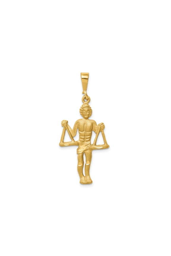 FJC Finejewelers 10 kt Yellow Gold Libra Zodiac Charm 42 x 20 mm