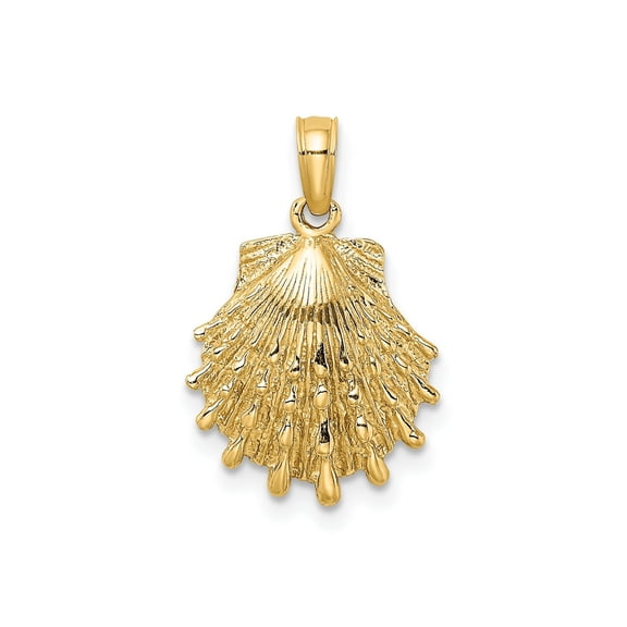 FJC Finejewelers 10 kt Yellow Gold Lion's Paw Shell Charm 13 x 13 mm