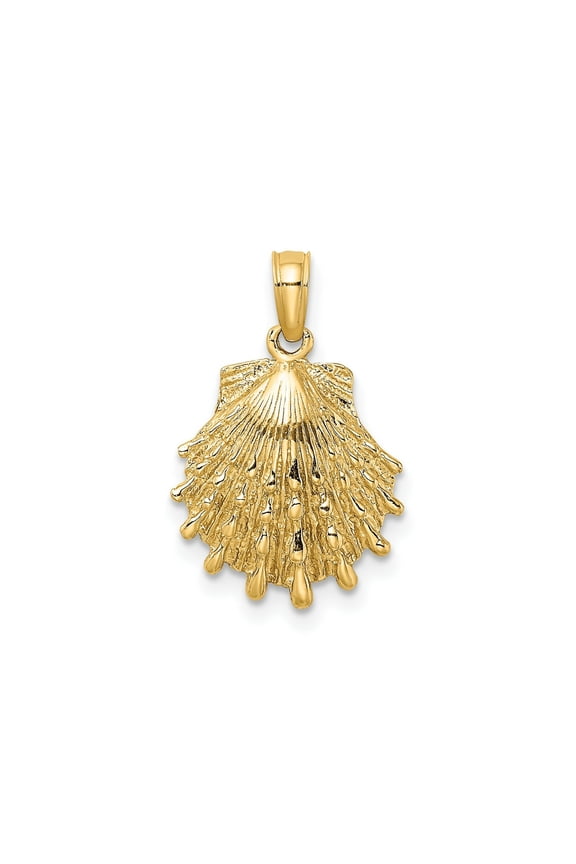 FJC Finejewelers 10 kt Yellow Gold Lion's Paw Shell Charm 13 x 13 mm