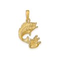 thumbnail image 1 of FJC Finejewelers 10 kt Yellow Gold Polished Bass Fish Charm, 1 of 5