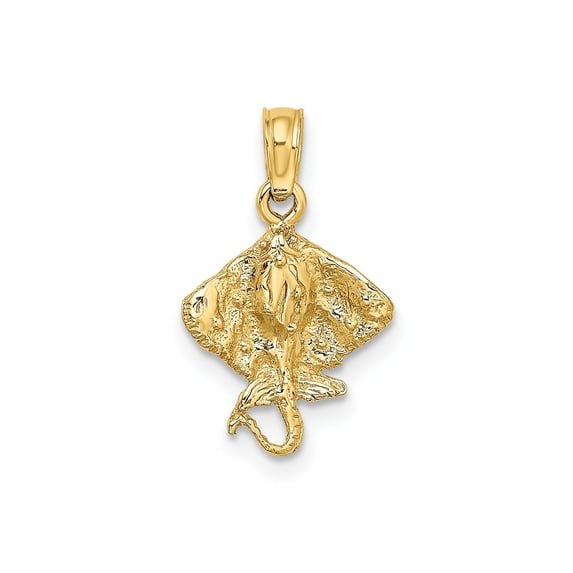 FJC Finejewelers 10 kt Yellow Gold Stingray Charm 11 x 11 mm