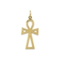 thumbnail image 1 of FJC Finejewelers 10 kt Yellow Gold Themed Ankh Cross Charm 37 mm x 14 mm, 1 of 4