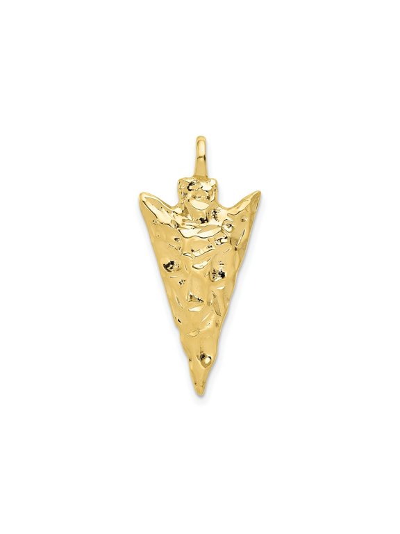 FJC Finejewelers 10 kt Yellow Gold Themed Arrow Head Charm 31 mm x 14 mm
