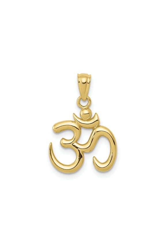 FJC Finejewelers 10 kt Yellow Gold Themed Gold Polished Om Symbol Charm