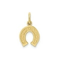 thumbnail image 1 of FJC Finejewelers 10 kt Yellow Gold Themed Horseshoe Charm 20 mm x 10 mm, 1 of 4