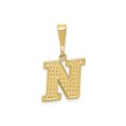 thumbnail image 1 of FJC Finejewelers 10 kt Yellow Gold Themed Initial N Charm, 1 of 4