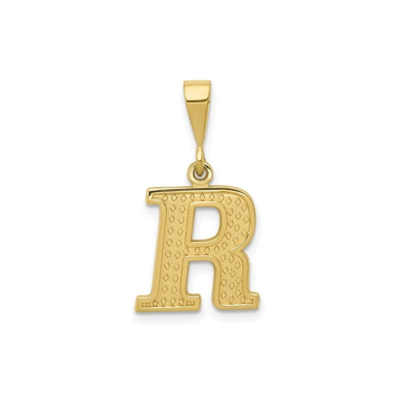 FJC Finejewelers 10 kt Yellow Gold Themed Initial R Charm