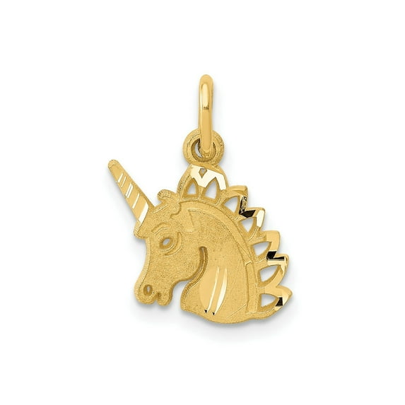 FJC Finejewelers 10 kt Yellow Gold Unicorn Charm 16 x 13 mm