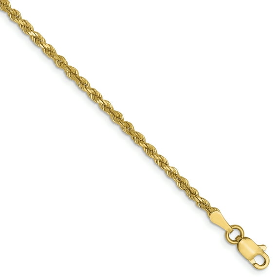 FJC Finejewelers 10k 2.25mm Bright Cut Rope Chain Bracelet
