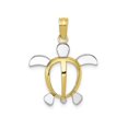thumbnail image 1 of FJC Finejewelers 10k Two-tone Gold Sea Turtle Charm, 1 of 6