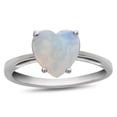 thumbnail image 1 of FJC Finejewelers 10k White Gold 7mm Solitaire Heart Shaped Created Opal Ring, 1 of 8