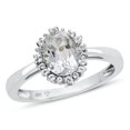 thumbnail image 1 of FJC Finejewelers 10k White Gold 8x6mm Oval White Topaz with White Topaz accent stones Halo Ring, 1 of 7