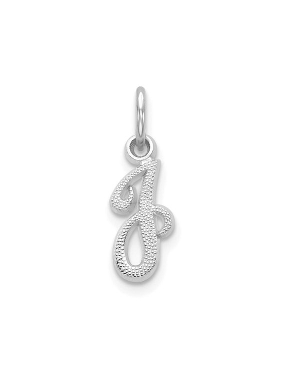 FJC Finejewelers 10k White Gold Initial J Charm